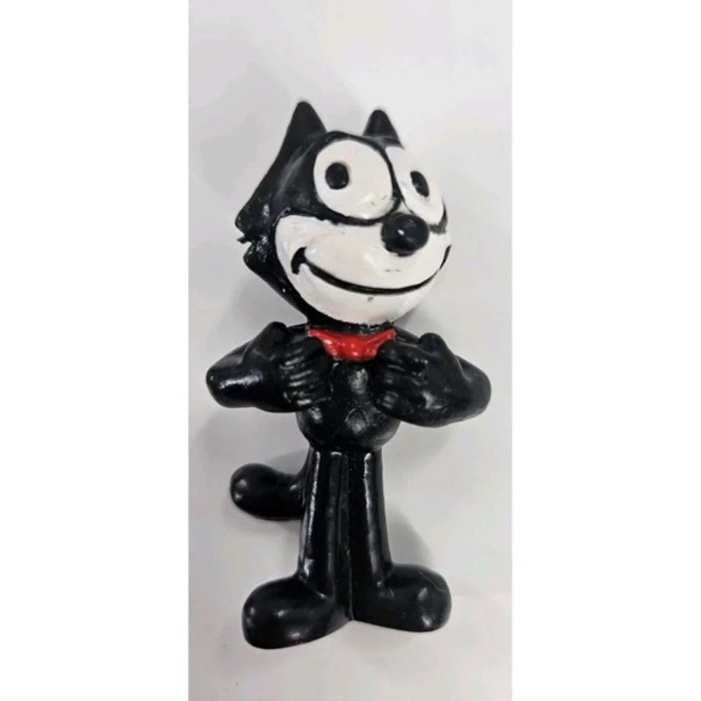 Lot of 3 Felix the Cat PVC Figures by Applause 1989 Bow Tie Top Hat Shorts‎ 2